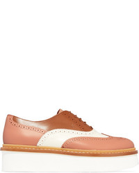 beige Leder Brogues von Tod's