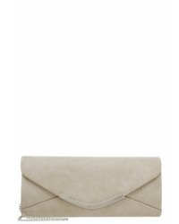 beige Leder Clutch von Anna Field