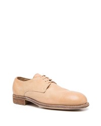 beige Leder Derby Schuhe von Guidi