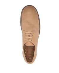 beige Leder Derby Schuhe von Guidi