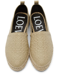 beige Leder Espadrilles von Loewe