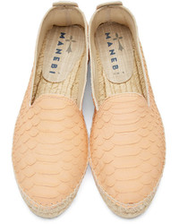 beige Leder Espadrilles von Manebi