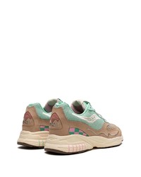 beige Leder niedrige Sneakers von Saucony