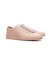 beige Leder niedrige Sneakers von Common Projects