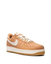 beige Leder niedrige Sneakers von Nike