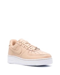 beige Leder niedrige Sneakers von Nike