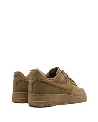 beige Leder niedrige Sneakers von Nike