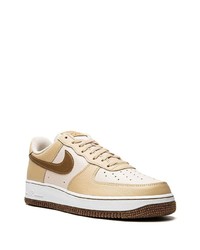 beige Leder niedrige Sneakers von Nike