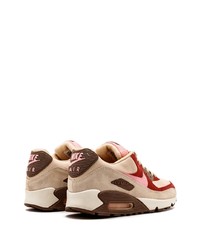 beige Leder niedrige Sneakers von Nike