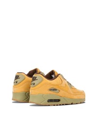 beige Leder niedrige Sneakers von Nike