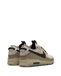 beige Leder niedrige Sneakers von Nike