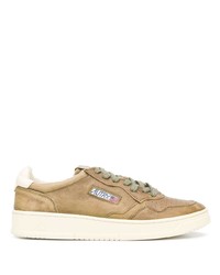 beige Leder niedrige Sneakers von AUTRY