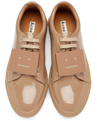 beige Leder niedrige Sneakers von Acne Studios