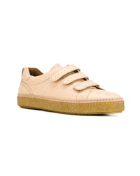 beige Leder niedrige Sneakers von Weber Hodel Feder