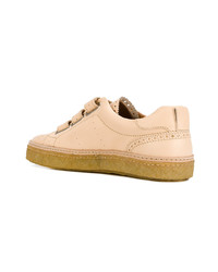 beige Leder niedrige Sneakers von Weber Hodel Feder