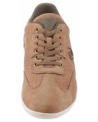 beige Leder niedrige Sneakers von Bugatti