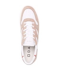 beige Leder niedrige Sneakers von D.A.T.E