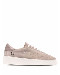 beige Leder niedrige Sneakers von D.A.T.E