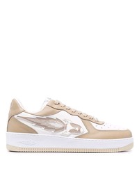 beige Leder niedrige Sneakers von Enterprise Japan