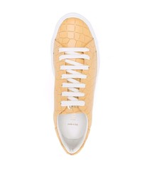 beige Leder niedrige Sneakers von Hide&Jack