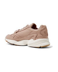 beige Leder niedrige Sneakers von adidas Originals