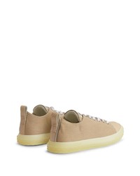 beige Leder niedrige Sneakers von Giuseppe Zanotti