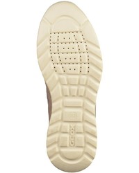 beige Leder niedrige Sneakers von Geox