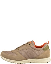 beige Leder niedrige Sneakers von Geox