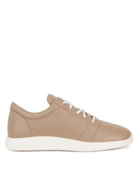 beige Leder niedrige Sneakers von Giuseppe Zanotti