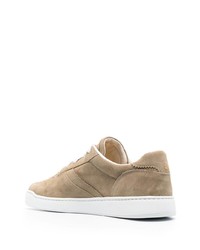 beige Leder niedrige Sneakers von Doucal's