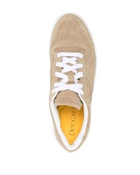 beige Leder niedrige Sneakers von Doucal's