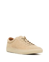 beige Leder niedrige Sneakers von Polo Ralph Lauren