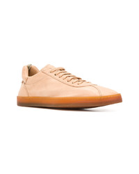 beige Leder niedrige Sneakers von Officine Creative