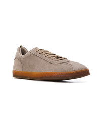 beige Leder niedrige Sneakers von Officine Creative