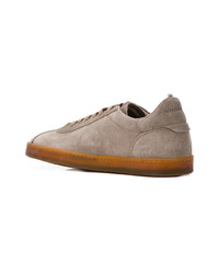 beige Leder niedrige Sneakers von Officine Creative