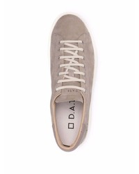 beige Leder niedrige Sneakers von D.A.T.E