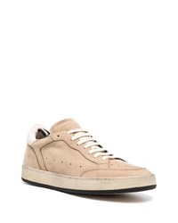 beige Leder niedrige Sneakers von Officine Creative