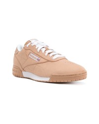 beige Leder niedrige Sneakers von Reebok