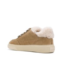 beige Leder niedrige Sneakers von Hogan