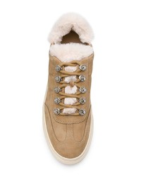 beige Leder niedrige Sneakers von Hogan