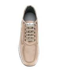 beige Leder niedrige Sneakers von Hogan