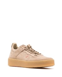 beige Leder niedrige Sneakers von Hugo