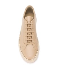 beige Leder niedrige Sneakers von Common Projects