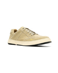 beige Leder niedrige Sneakers von OSKLEN