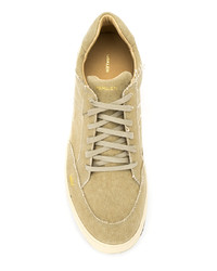 beige Leder niedrige Sneakers von OSKLEN