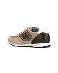 beige Leder niedrige Sneakers von Hogan