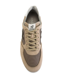 beige Leder niedrige Sneakers von Hogan