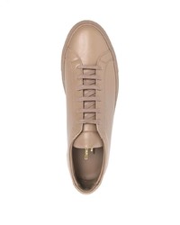 beige Leder niedrige Sneakers von Common Projects