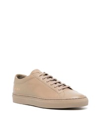 beige Leder niedrige Sneakers von Common Projects