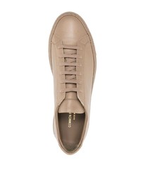 beige Leder niedrige Sneakers von Common Projects